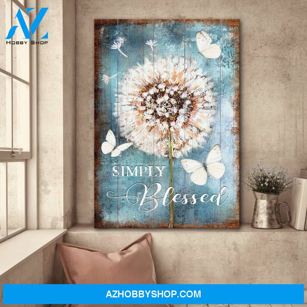 Dandelion - Simply Blessed - Jesus Portrait Canvas Prints - Wall Art