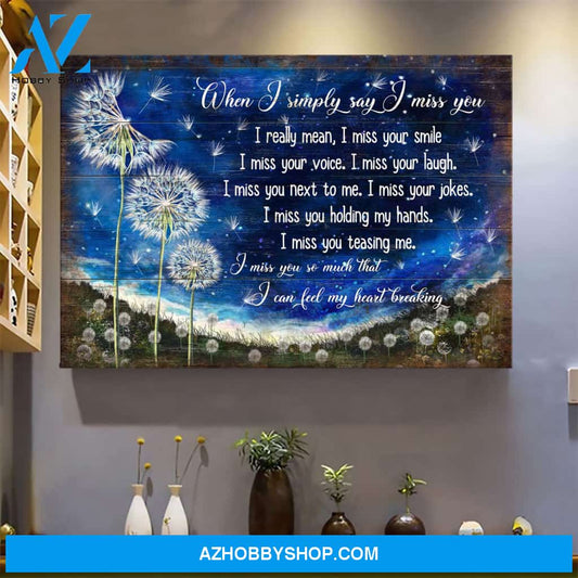 Dandelion - When I simply say I miss you Heaven Landscape Canvas Prints - Wall Art
