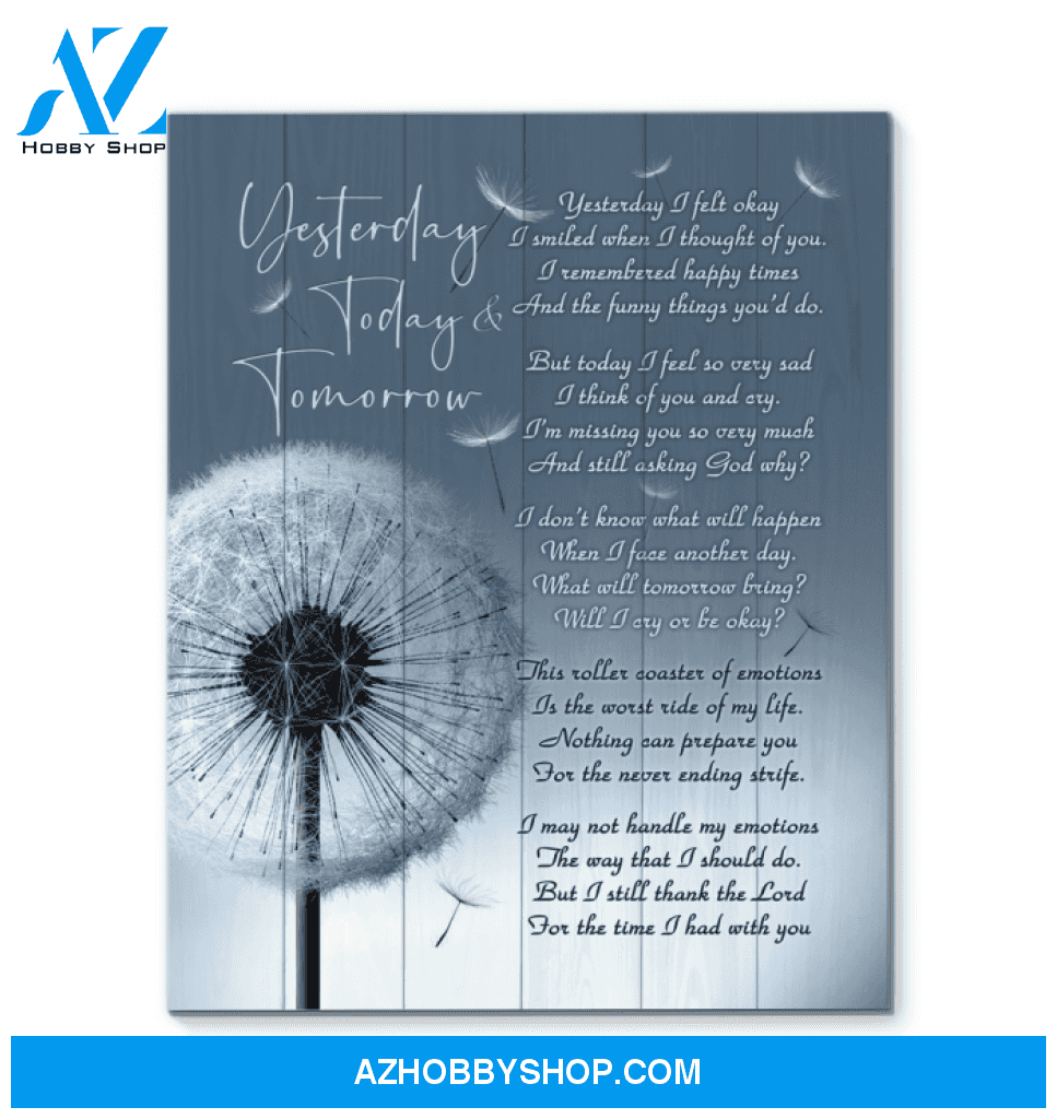 Dandelion Yesterday Today & Tomorrow Canvas Wall Art Unique Gifts