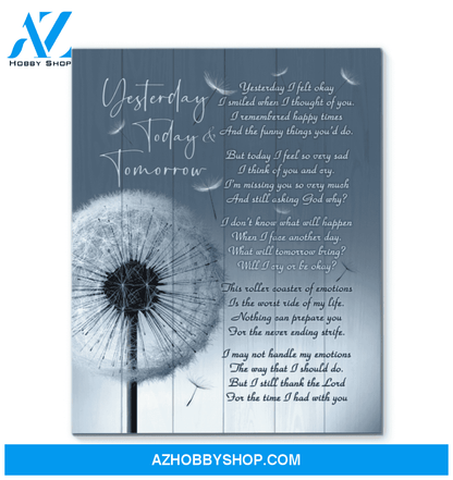 Dandelion Yesterday Today & Tomorrow Canvas Wall Art Unique Gifts