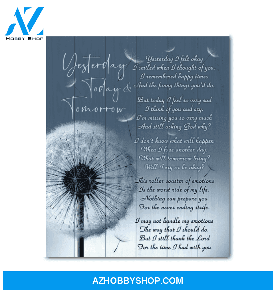 Dandelion Yesterday Today & Tomorrow Canvas Wall Art Unique Gifts