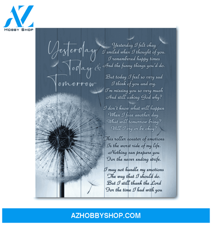Dandelion Yesterday Today & Tomorrow Canvas Wall Art Unique Gifts