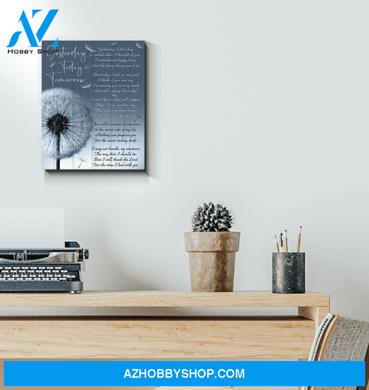 Dandelion Yesterday Today & Tomorrow Canvas Wall Art Unique Gifts