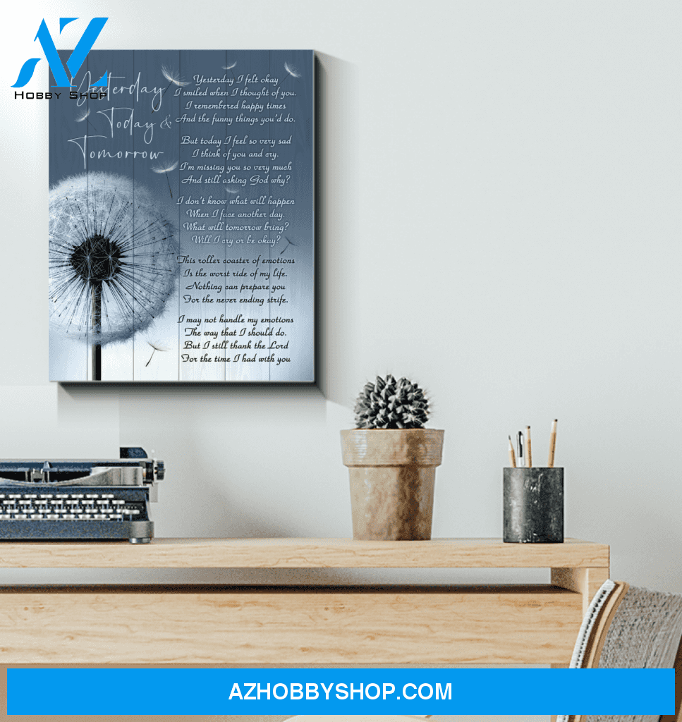 Dandelion Yesterday Today & Tomorrow Canvas Wall Art Unique Gifts