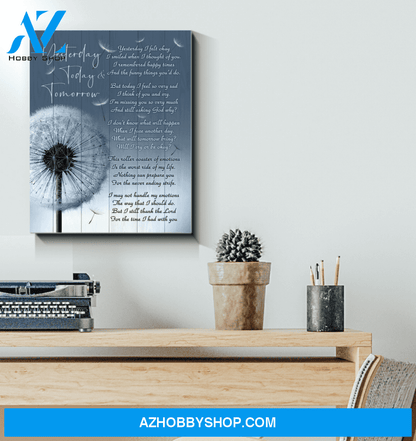 Dandelion Yesterday Today & Tomorrow Canvas Wall Art Unique Gifts
