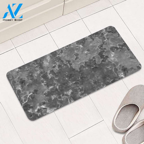 Dark Grey Abstract Grunge Design Rectangular Doormat