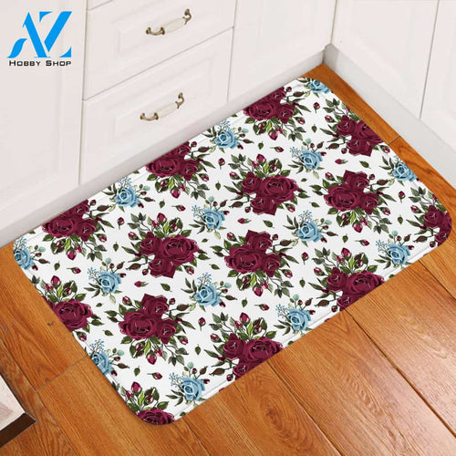 Dark Roses Door Mat