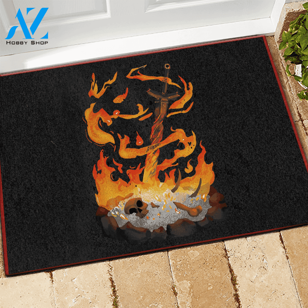 Dark Souls Doormat Bonefire | Welcome Mat | House Warming Gift