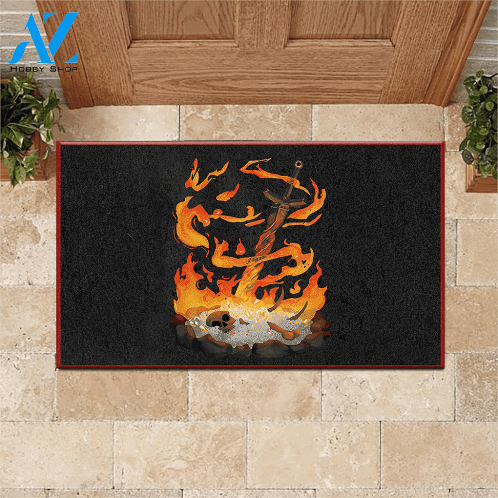 Dark Souls Doormat Bonefire | Welcome Mat | House Warming Gift