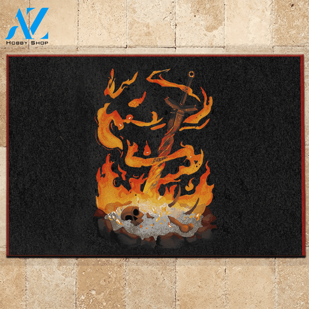 Dark Souls Doormat Bonefire | Welcome Mat | House Warming Gift