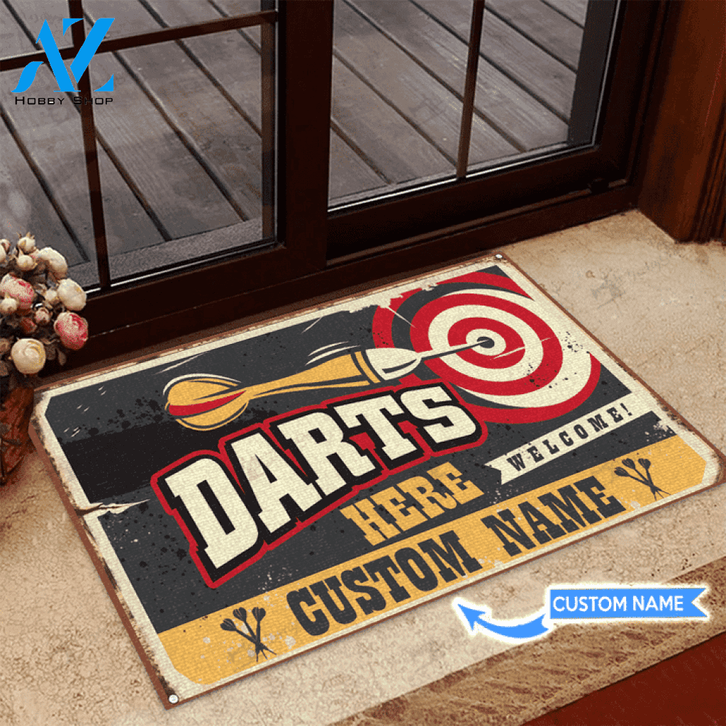 Darts Here Welcome Custom Doormat | Welcome Mat | House Warming Gift