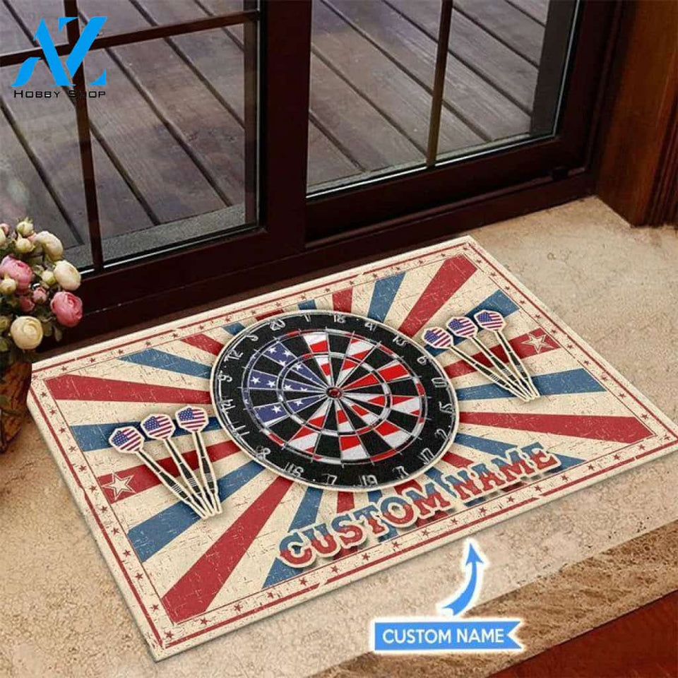 Darts US Flag Custom Doormat | Welcome Mat | House Warming Gift