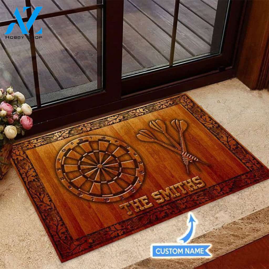 Darts Wood Pattern Custom Doormat | Welcome Mat | House Warming Gift