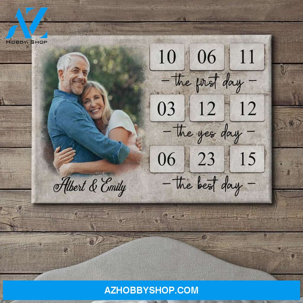 Date Of Love - Personalized Custom Photo Canvas