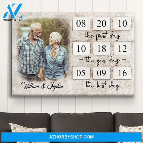Date Of Love - Personalized Custom Photo Canvas