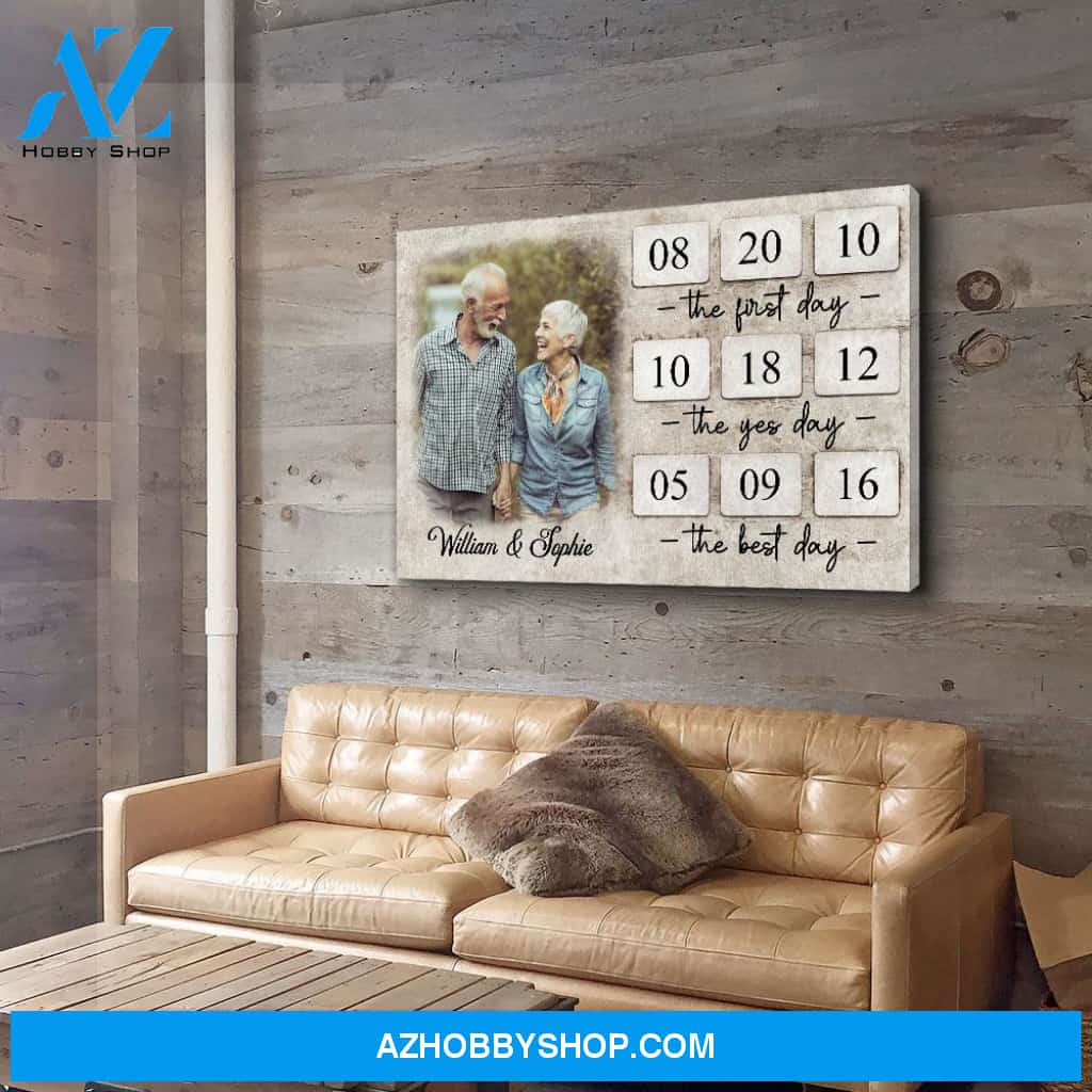Date Of Love - Personalized Custom Photo Canvas