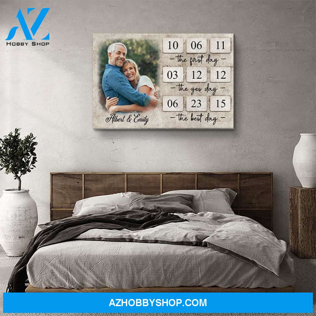 Date Of Love - Personalized Custom Photo Canvas