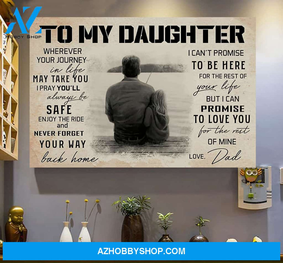 Daughter And Dad Fishing Wall Art Canvas Prints Unique Gifts