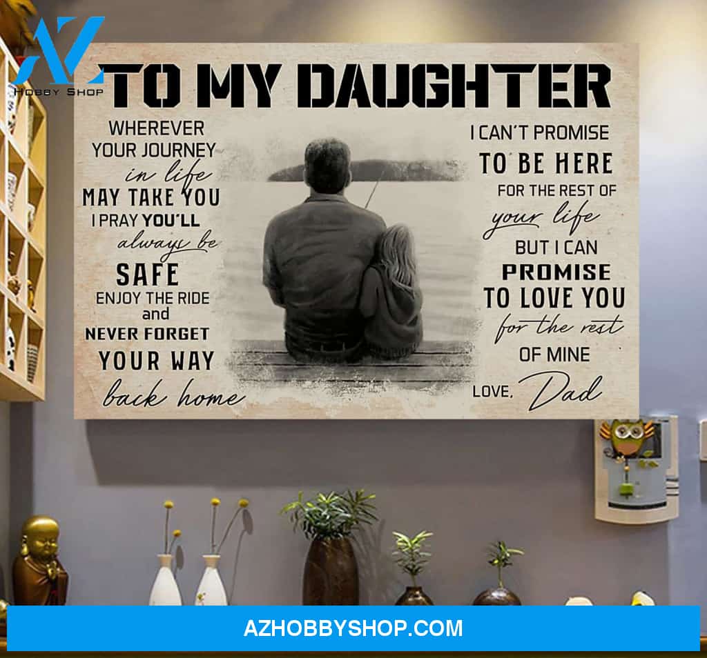 Daughter And Dad Fishing Wall Art Canvas Prints Unique Gifts
