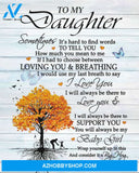 Daughter Canvas From Dad To My Daughter Sometimes It's Hard To Find Words Canvas Wall Art Full Size