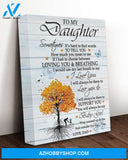 Daughter Canvas From Dad To My Daughter Sometimes It's Hard To Find Words Canvas Wall Art Full Size