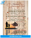 Daughter Canvas From Mom To My Precious Daughter On The Day Years Ago Mom And Daughter Heart Canvas Wall Art Full Size