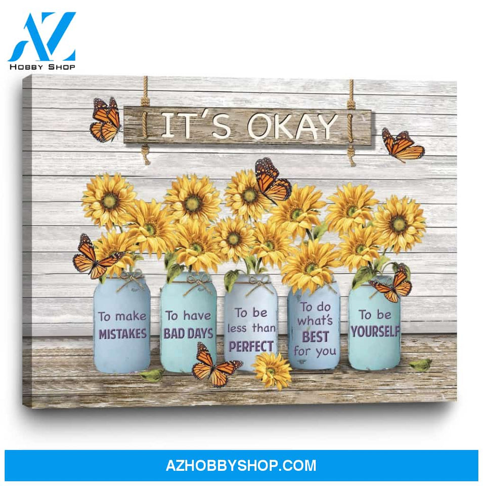 Daughter Canvas To Make Mistakes To Have Bad Days To Less Than Perfect Flowers Canvas Wall Art Full Size