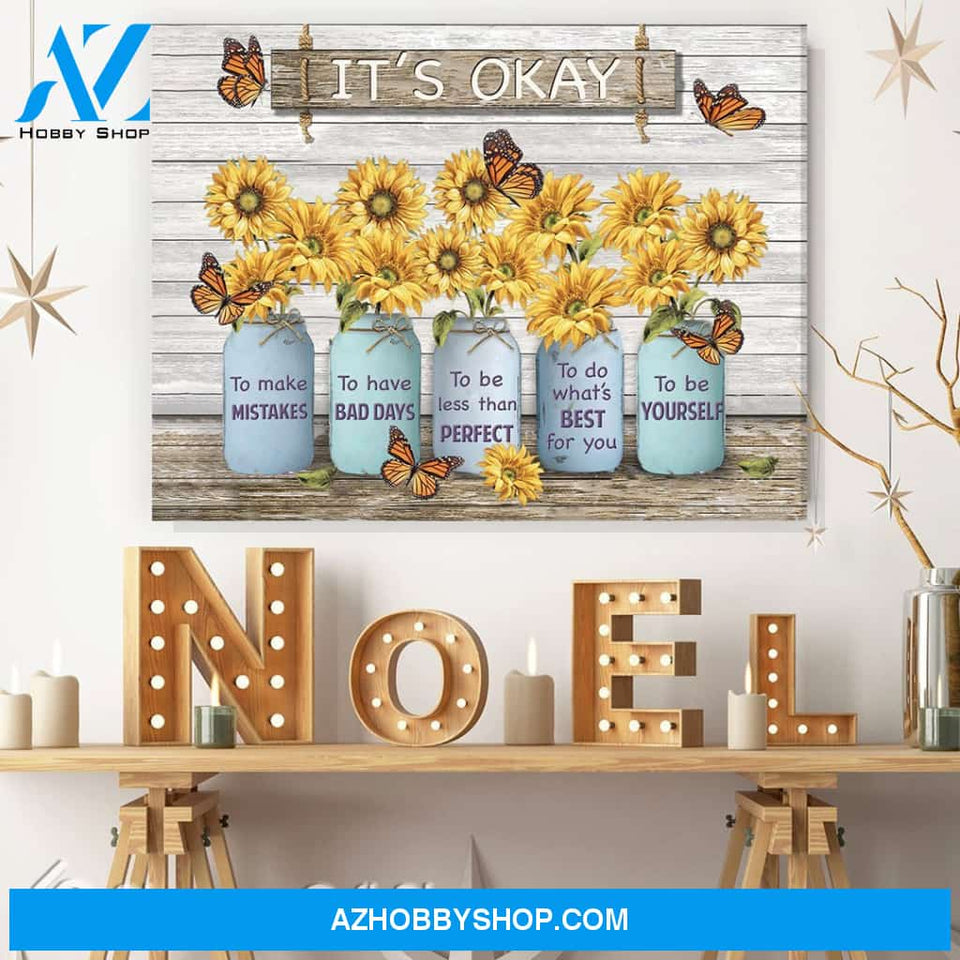 Daughter Canvas To Make Mistakes To Have Bad Days To Less Than Perfect Flowers Canvas Wall Art Full Size