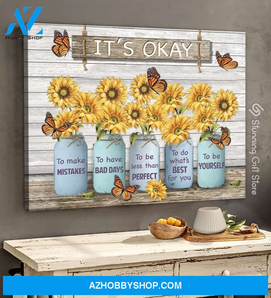 Daughter Canvas To Make Mistakes To Have Bad Days To Less Than Perfect Flowers Canvas Wall Art Full Size