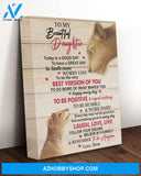 Daughter Canvas To My Beautiful Daughter Today Is A Good Day To Have A Great Day Mom Lions Wooden Vintage Canvas Wall Art Full Size