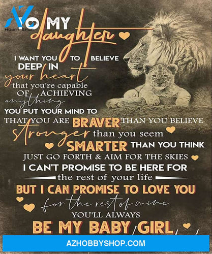 Daughter Canvas To My Daughter I Want You To Believe Deep In Your Heart Lion Vintage Canvas Wall Art Full Size