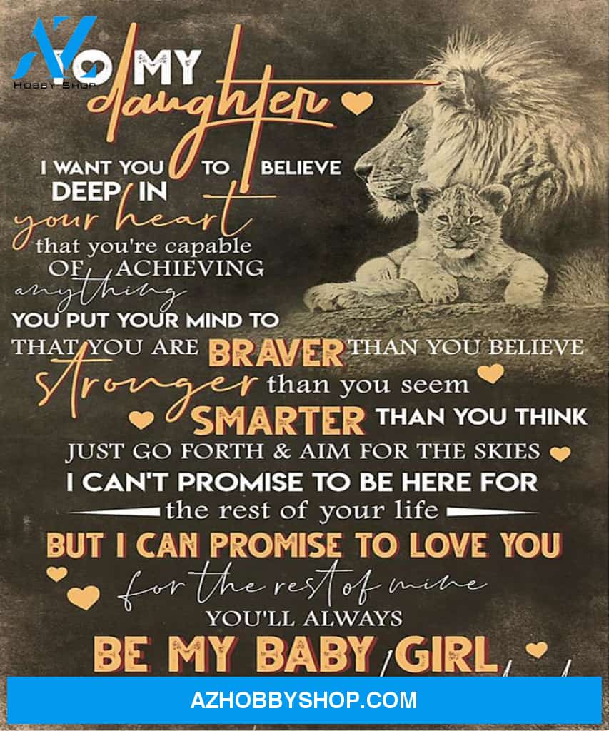 Daughter Canvas To My Daughter I Want You To Believe Deep In Your Heart Lion Vintage Canvas Wall Art Full Size