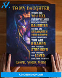 Daughter Canvas To My Daughter Whenever Your Journey In Life Mom Lion Canvas Wall Art Full Size