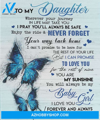 Daughter Canvas To My Daughter Wherever Your Journey Mom Butterfly Canvas Wall Art Full Size