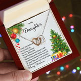 Daughter Christmas Interlocking Hearts Necklace