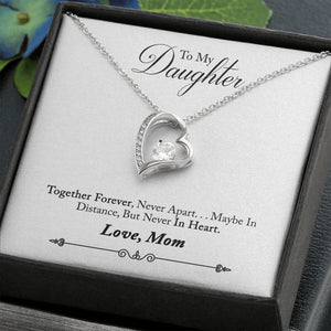 Daughter Distance Forever Love Heart Necklace