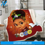 Daughter Fleece Blanket Bright Smart Afro Daughter Fleece Blanket Gift Ideas For Mom