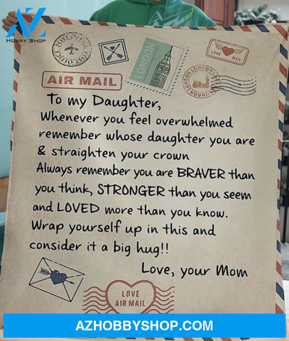 Daughter Fleece Blanket Letter To Daughter From Mom Gift For Daughter | Family Blanket