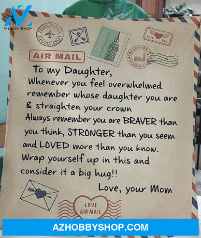 Daughter Fleece Blanket Letter To Daughter From Mom Gift For Daughter | Family Blanket