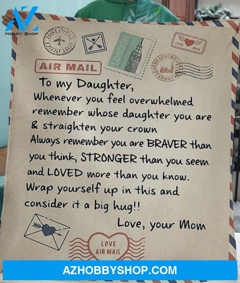 Daughter Fleece Blanket Letter To Daughter From Mom Gift For Daughter | Family Blanket