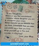 Daughter Fleece Blanket Letter To Daughter From Mom Gift For Daughter | Family Blanket