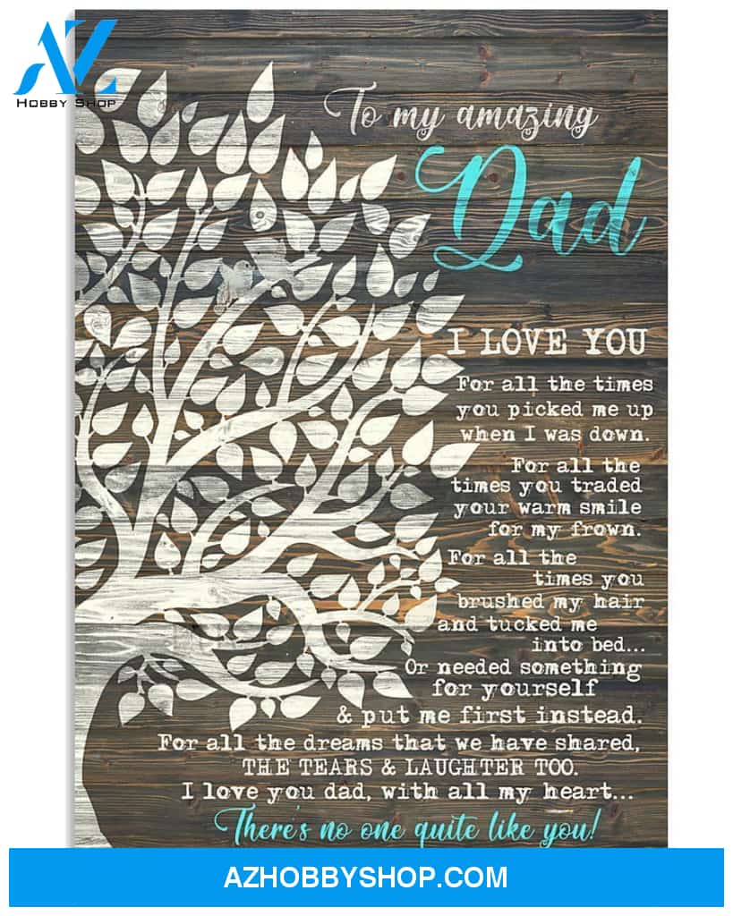 Daughter Gift For Dad I Love You For All The Time Canvas