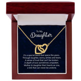 Daughter Hearts As One Interlocking Hearts Necklace Gift