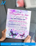 Daughter-In-Law Canvas To My Daughter-In-Law I Know My Wishes Came To Me Mother-In-Law Butterflies Pink Canvas Wall Art Full Size