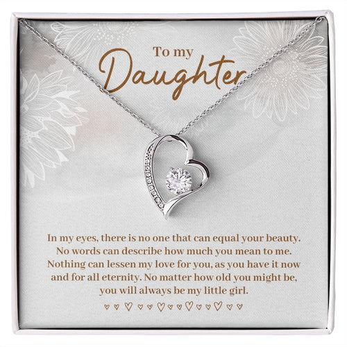 Daughter In My Eyes -Forever Love Heart Necklace