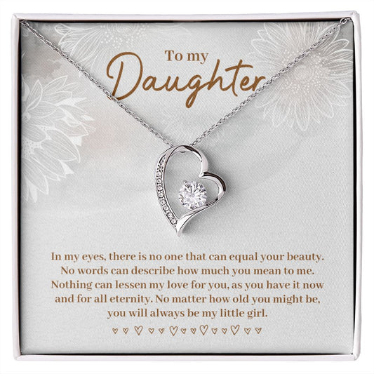 Daughter In My Eyes -Forever Love Heart Necklace