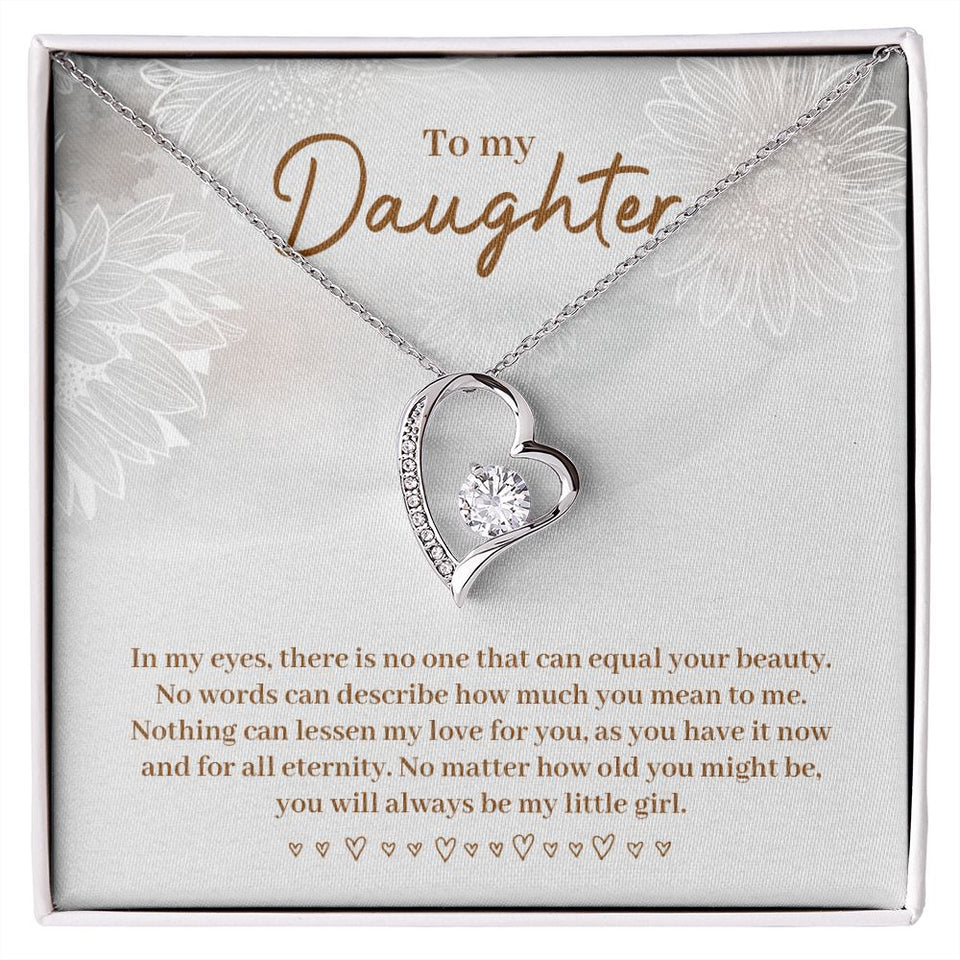 Daughter In My Eyes -Forever Love Heart Necklace