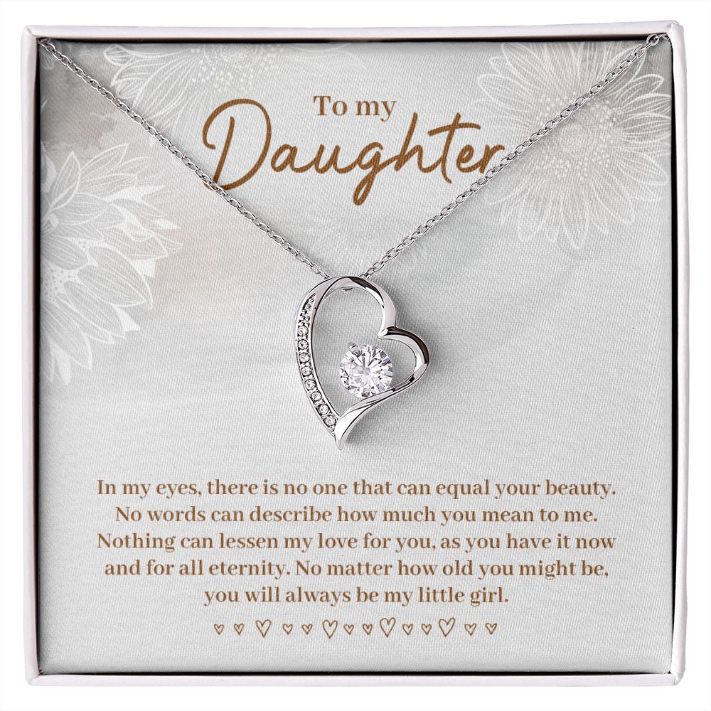 Daughter In My Eyes -Forever Love Heart Necklace