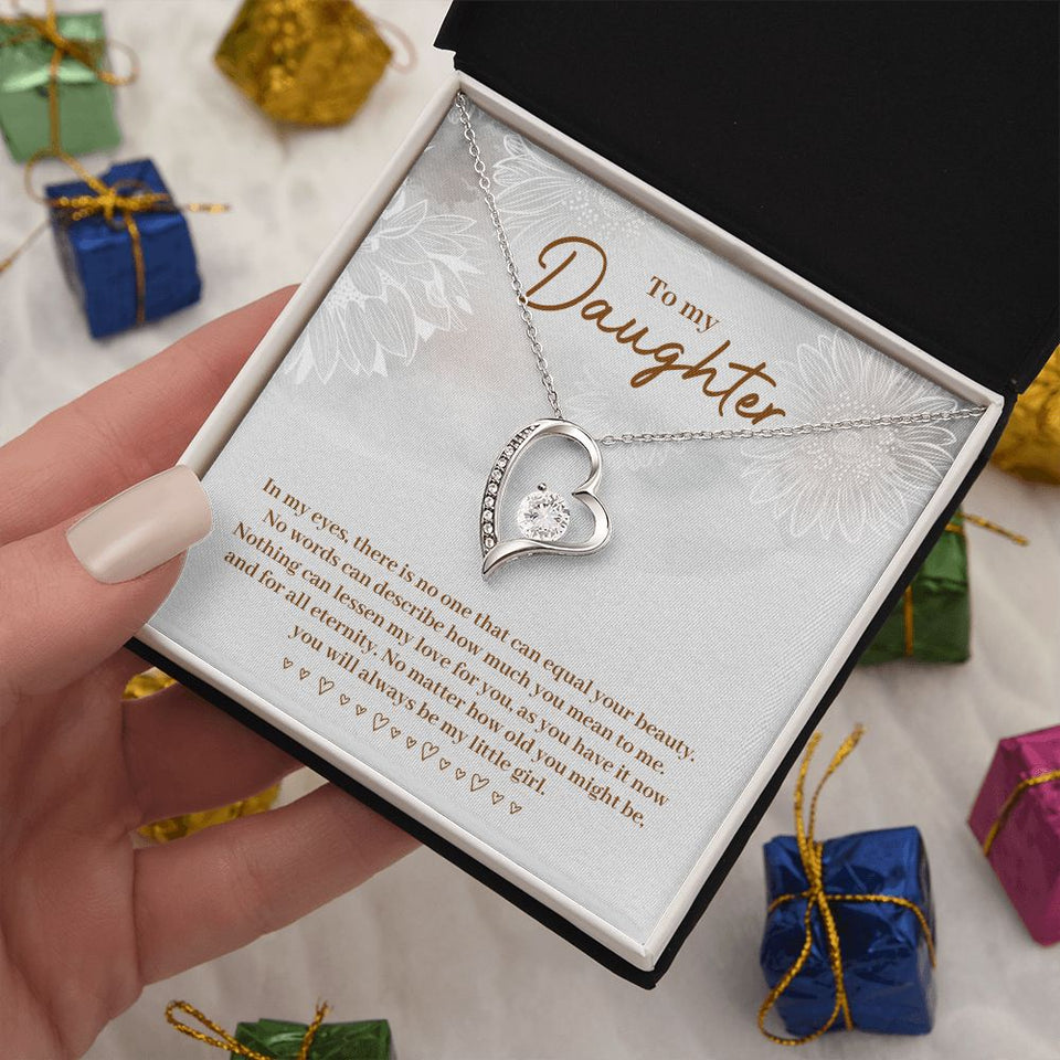 Daughter In My Eyes -Forever Love Heart Necklace