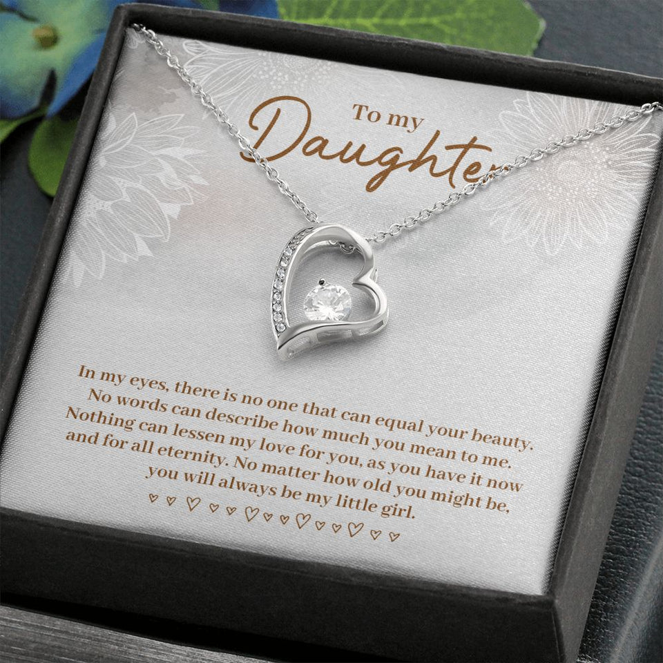 Daughter In My Eyes -Forever Love Heart Necklace